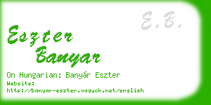 eszter banyar business card