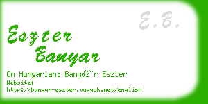 eszter banyar business card